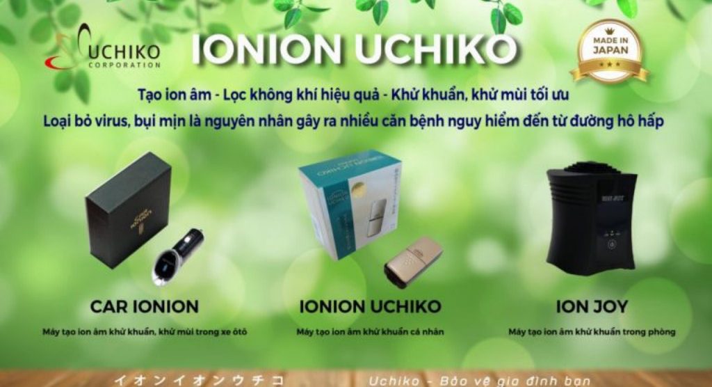 Máy tạo ion âm Ionion Uchiko – Made in Japan